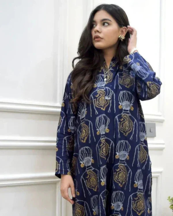 Dur e Fashan Saleem Trending Stitced  suit 2pc