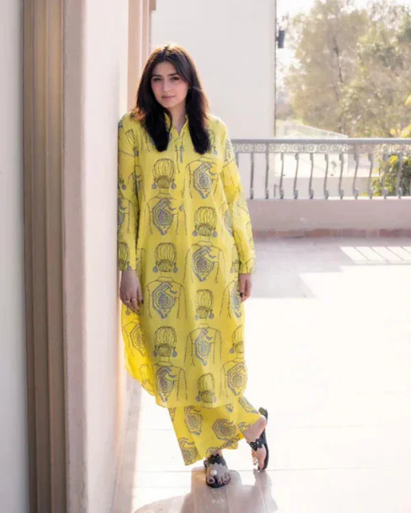 Dur e Fashan Saleem Trending Stitced  suit 2pc